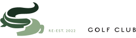 Logo of St. Johns Golf Club featuring stylized green waves and text 